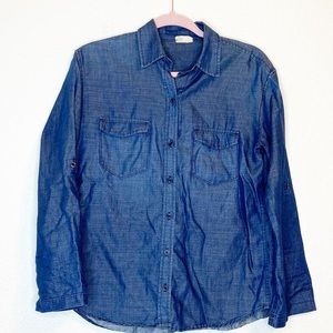 AG Denim Chambray Long Sleeve Shirt Small